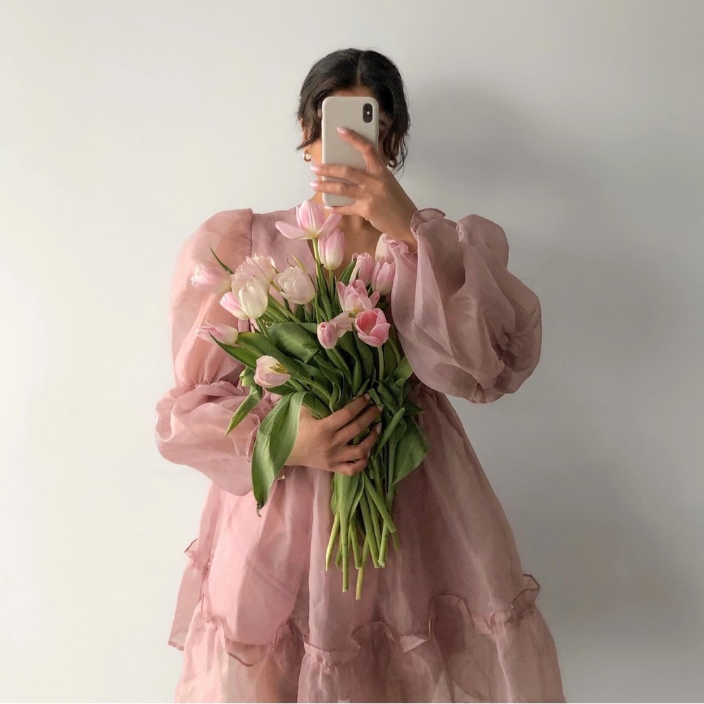 Pink chiffon dress - Picture 5 of 5